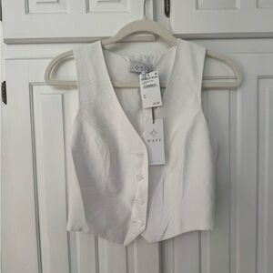 Nordstrom Women's Cream Button-Down Vest
